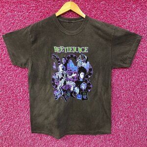 Beetlejuice Collage Illustration Graphic Design T-Shirt XL